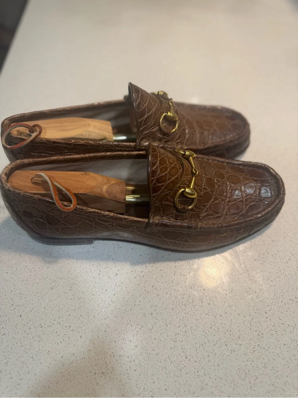 Genuine Alligator Gucci 1953 Horsebit Loafers 8 1/2